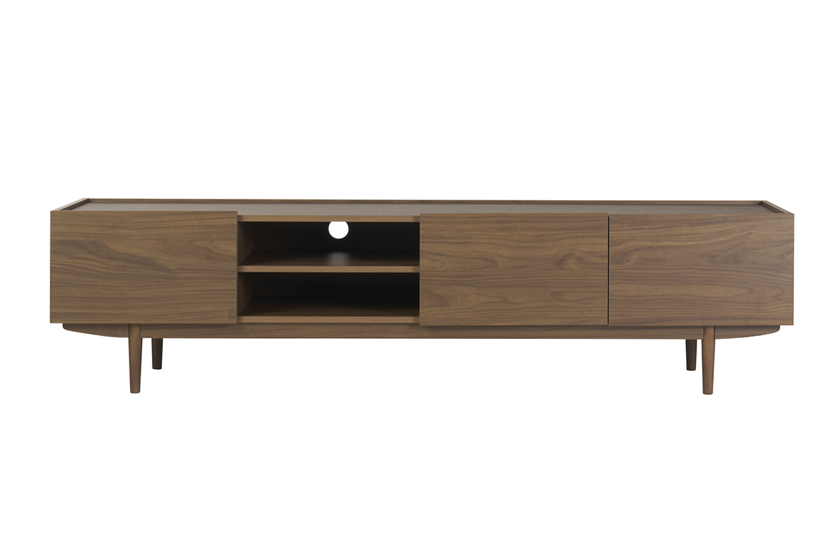 Mueble TV con puertas de madera oscura 180cm SANAA