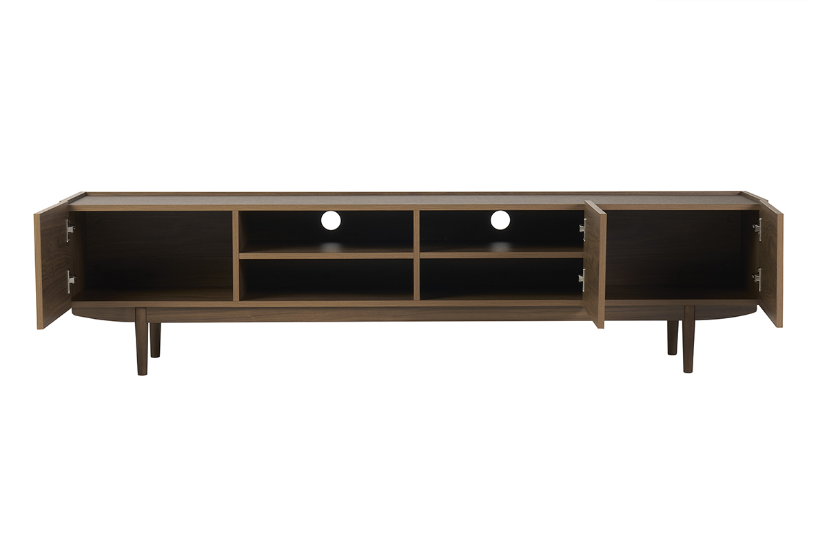 Mueble TV con puertas de madera oscura 180cm SANAA