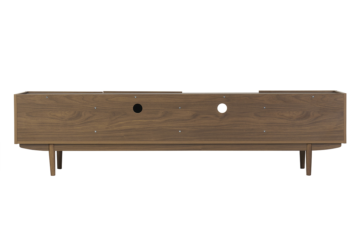 Mueble TV con puertas de madera oscura 180cm SANAA