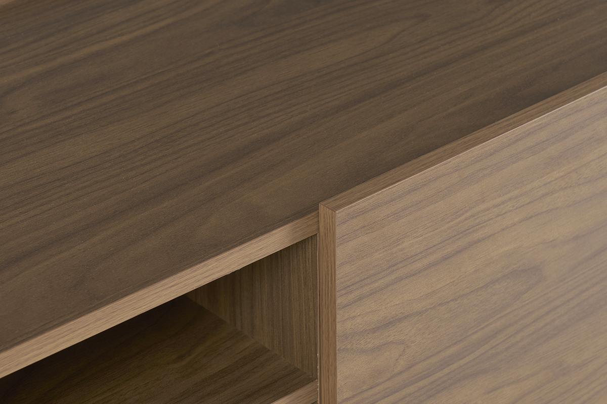 Mueble TV con puertas de madera oscura 180cm SANAA