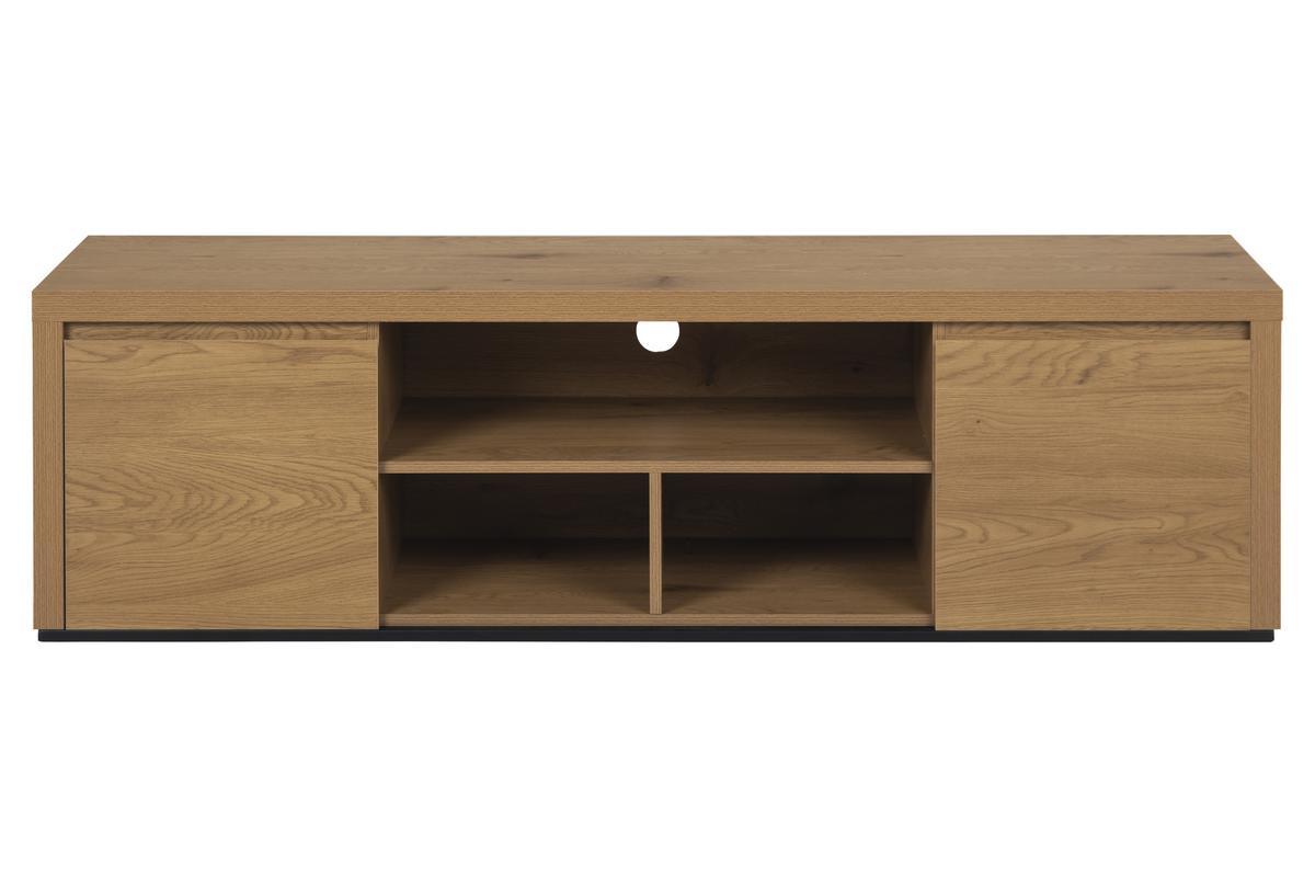Mueble TV contemporneo con 2puertas y acabado de roble 160cm NORCY