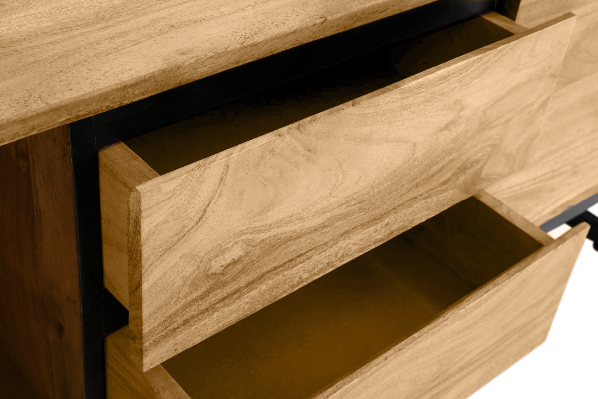 Mueble TV de acacia maciza 160cm HOORN