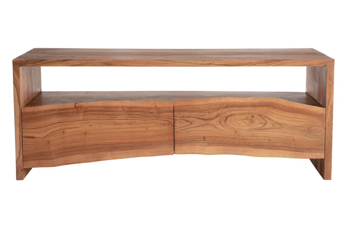 Mueble TV de acacia maciza con cajones 130cm BOHEMIAN