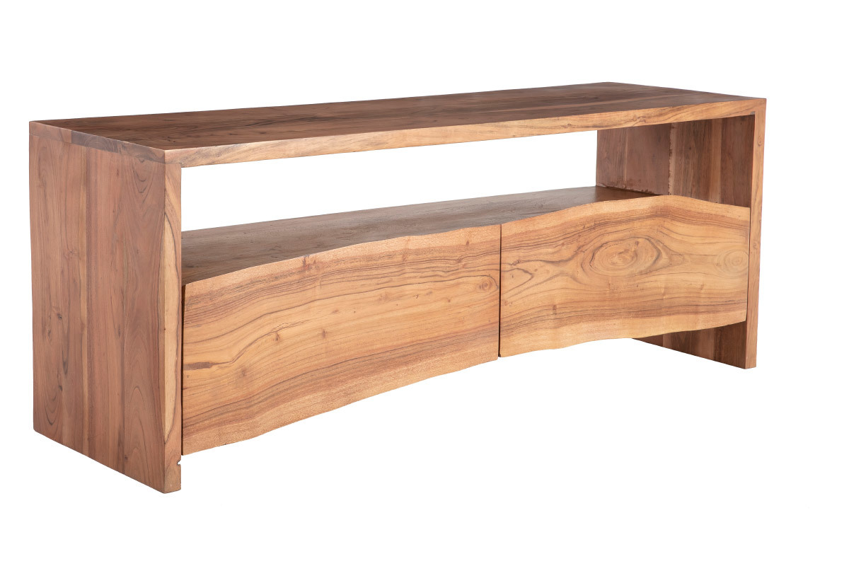 Mueble TV de acacia maciza con cajones 130cm BOHEMIAN