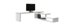 Mueble TV de diseño lacado blanco brillante giratorio MAX V2