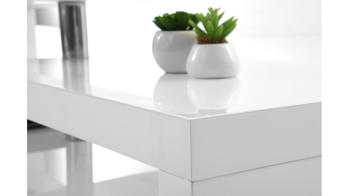 Mueble TV de diseo lacado blanco brillante giratorio MAX V2