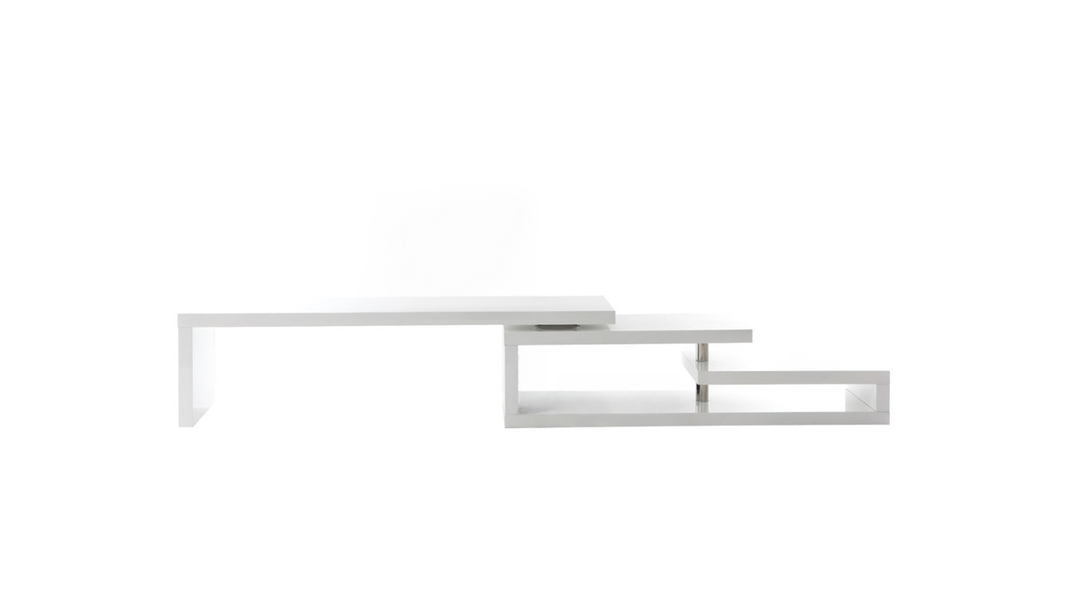 Mueble TV de diseño lacado blanco brillante giratorio MAX V2