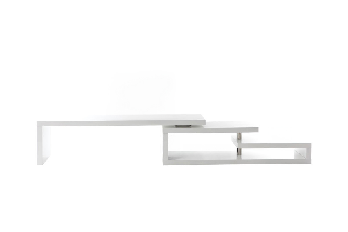 Mueble TV de diseo lacado blanco brillante giratorio MAX V2