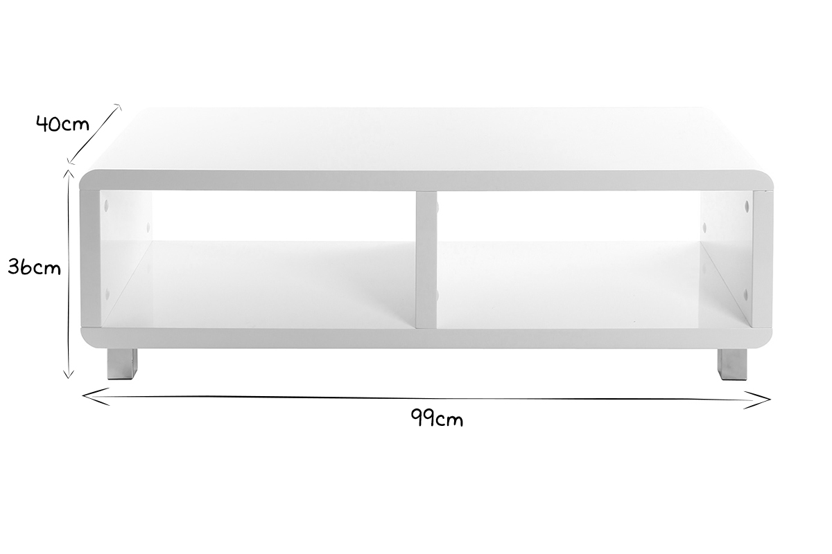Mueble TV de diseo lacado blanco PIXY