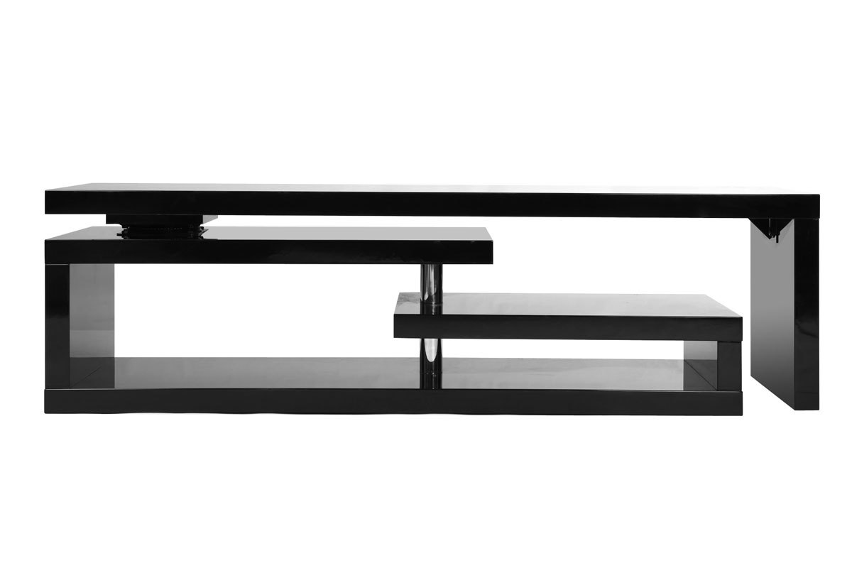 Mueble TV de diseo lacado negro giratorio MAX V2