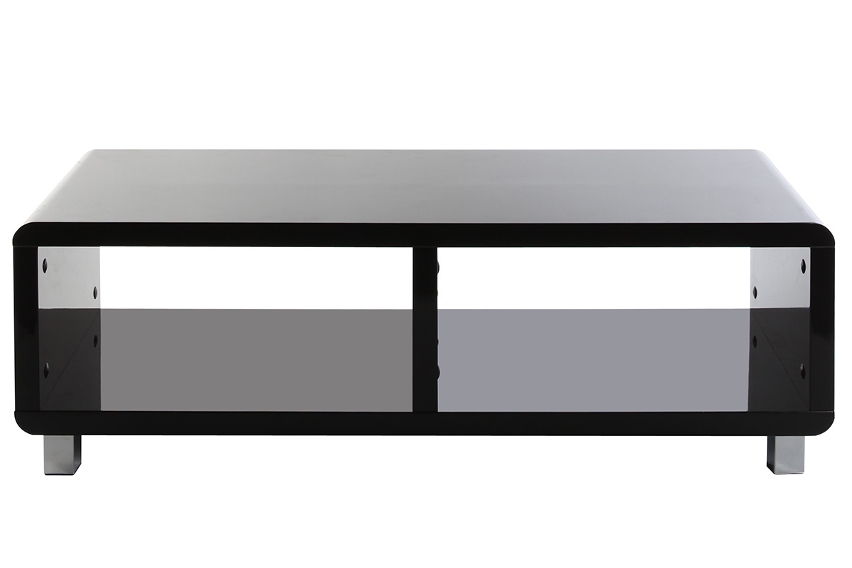 Mueble TV de diseo lacado negro PIXY