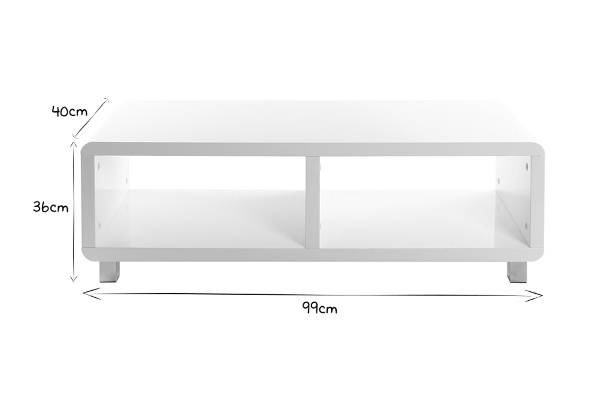 Mueble TV de diseo lacado negro PIXY