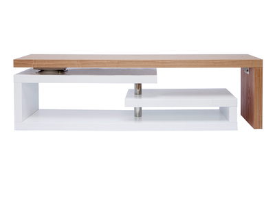 Mueble TV de diseño modulable blanco y madera MAX