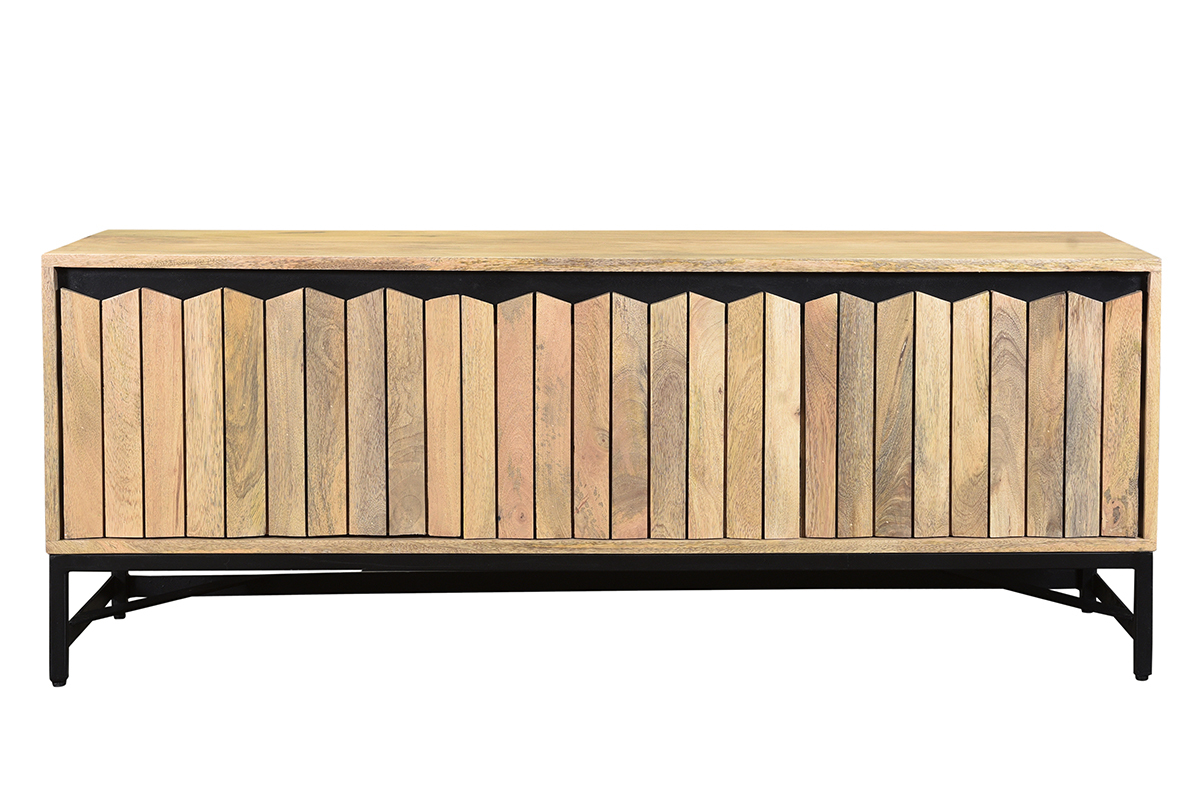 Mueble TV de madera de mango macizo y metal 130cm ESTY