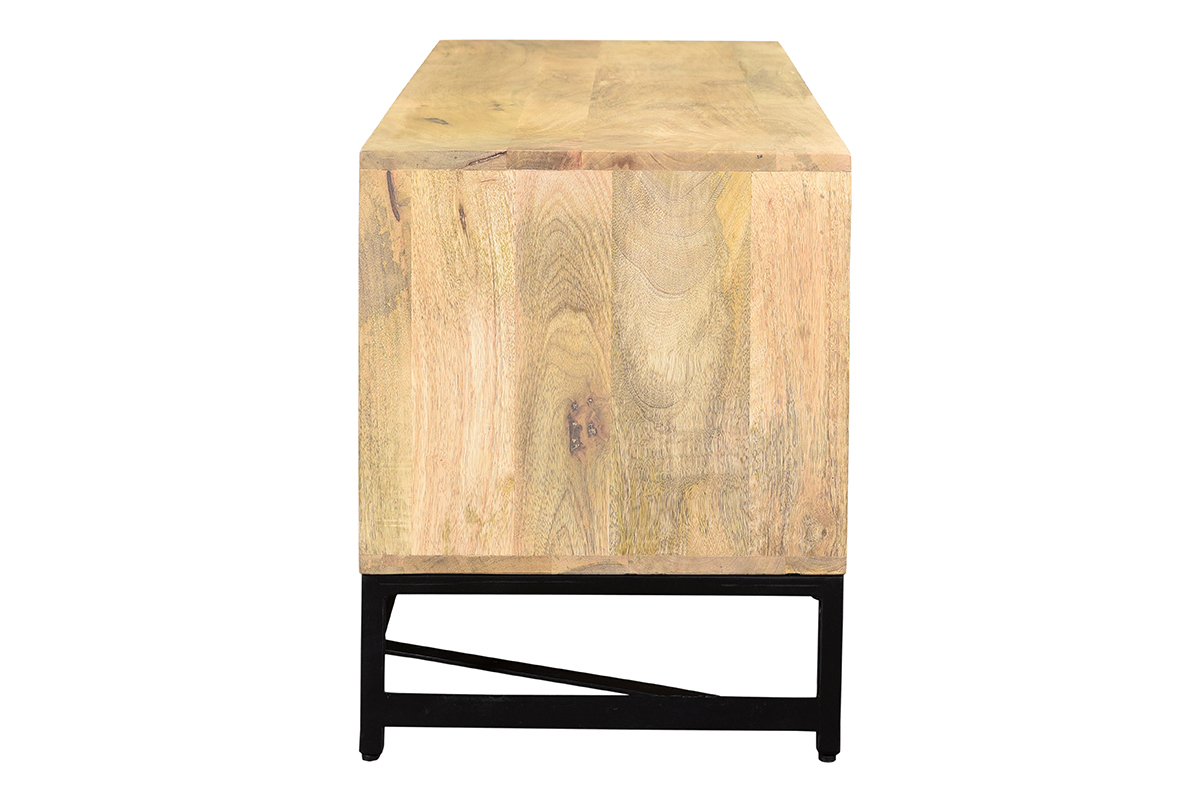 Mueble TV de madera de mango macizo y metal 130cm ESTY