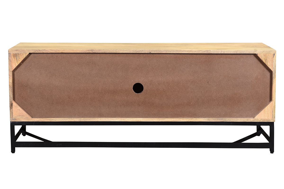 Mueble TV de madera de mango macizo y metal 130cm ESTY