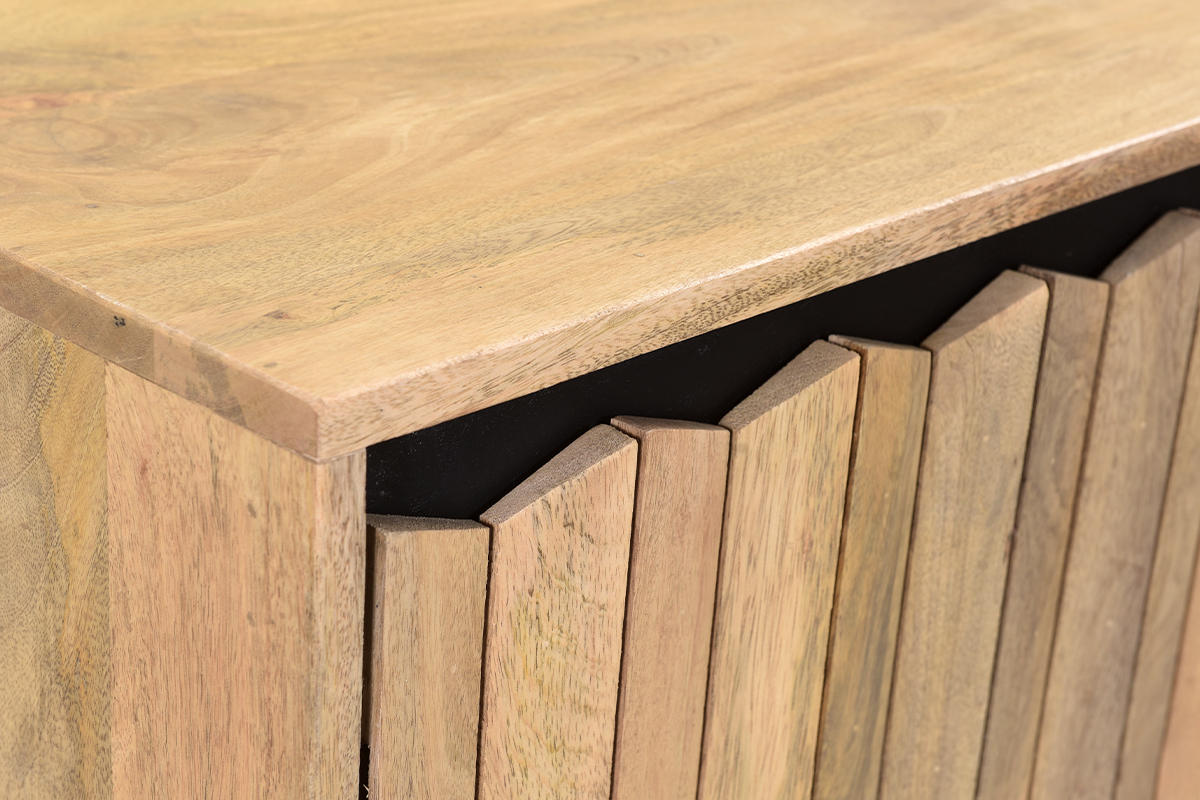 Mueble TV de madera de mango macizo y metal 130cm ESTY