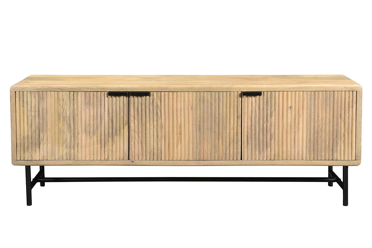 Mueble TV de madera de mango y metal 145cm JUNO