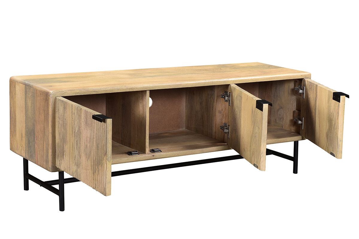 Mueble TV de madera de mango y metal 145cm JUNO