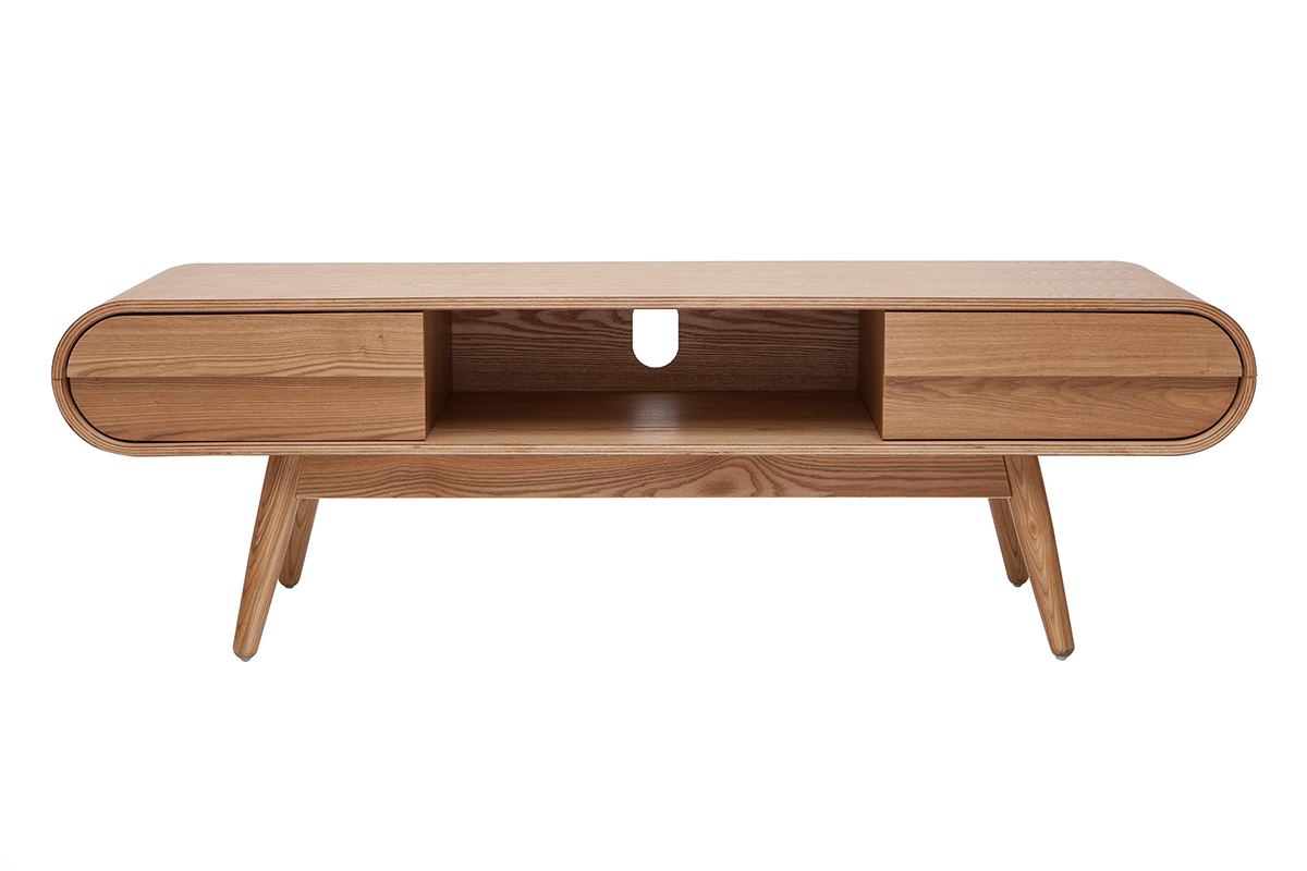 Mueble TV diseo 2 cajones fresno natural BALTIK