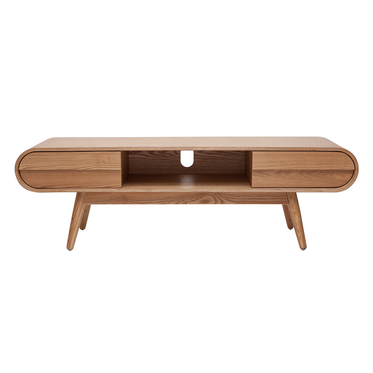 Mueble TV diseño 2 cajones fresno natural BALTIK