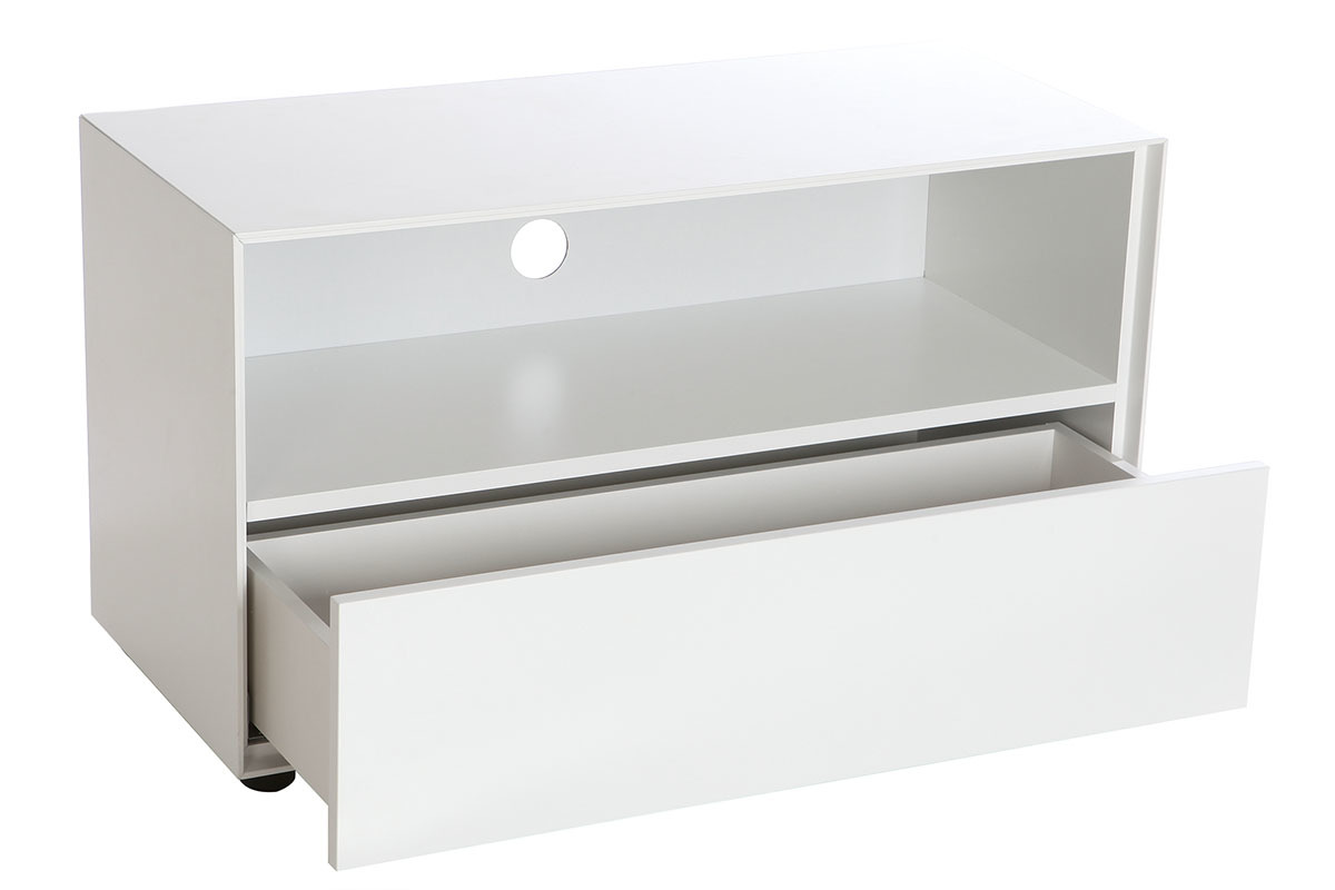 Mueble TV diseo 90cm blanco mate  1 cajn MARK