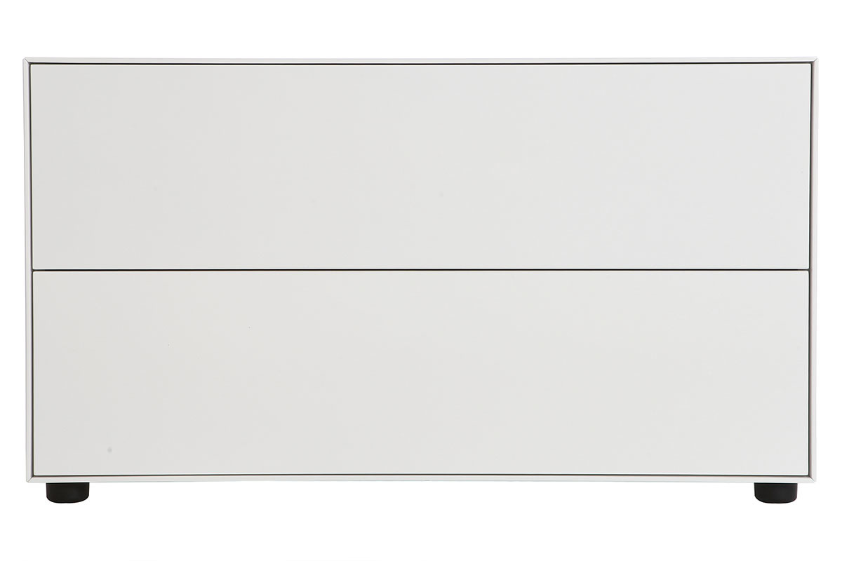 Mueble TV dise�o blanco mate 90x40cm 2 cajones MARK