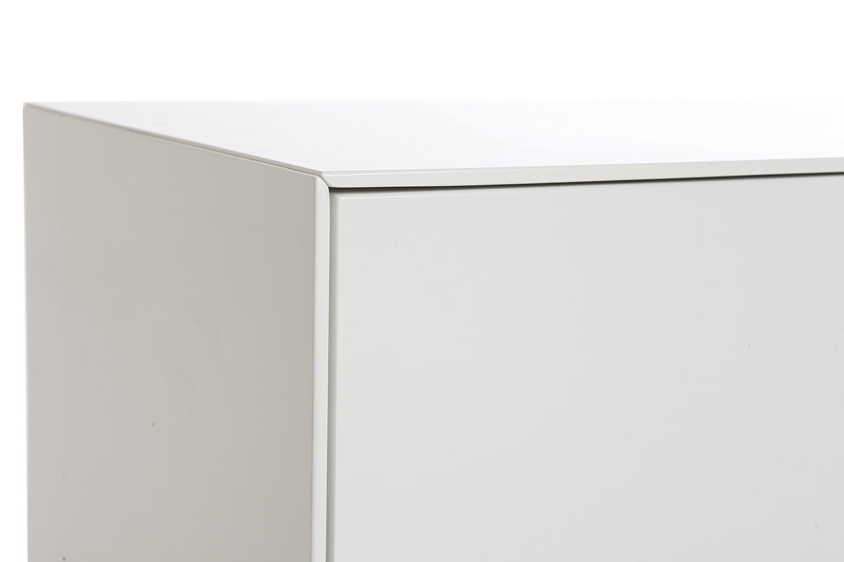 Mueble TV dise�o blanco mate 90x40cm 2 cajones MARK