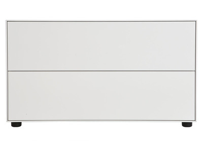 Mueble TV dise&ntilde;o blanco mate 90x40cm 2 cajones MARK