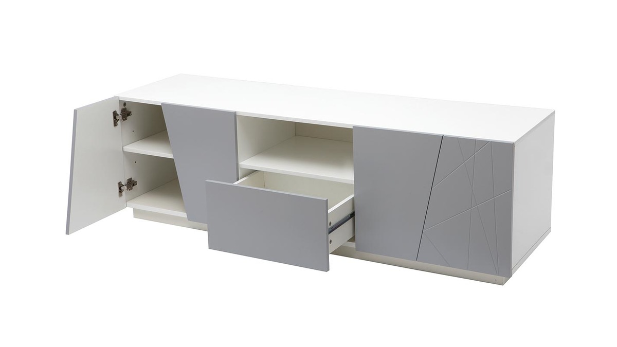 Mueble TV diseo gris mate ALESSIA