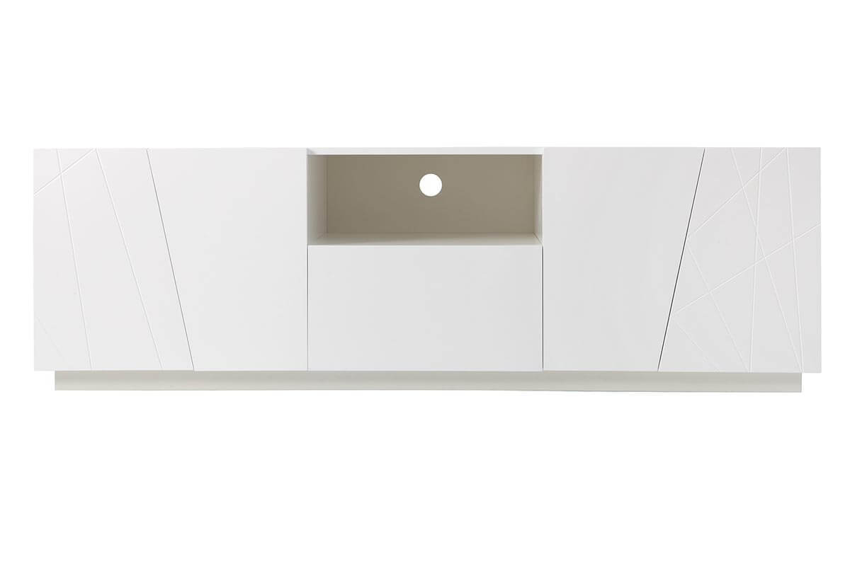 Mueble TV diseo lacado blanco mate ALESSIA