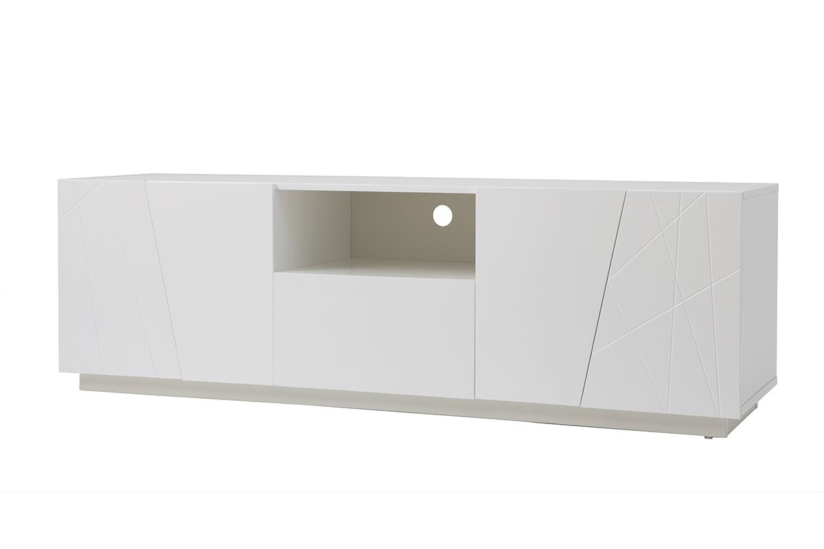 Mueble TV diseo lacado blanco mate ALESSIA
