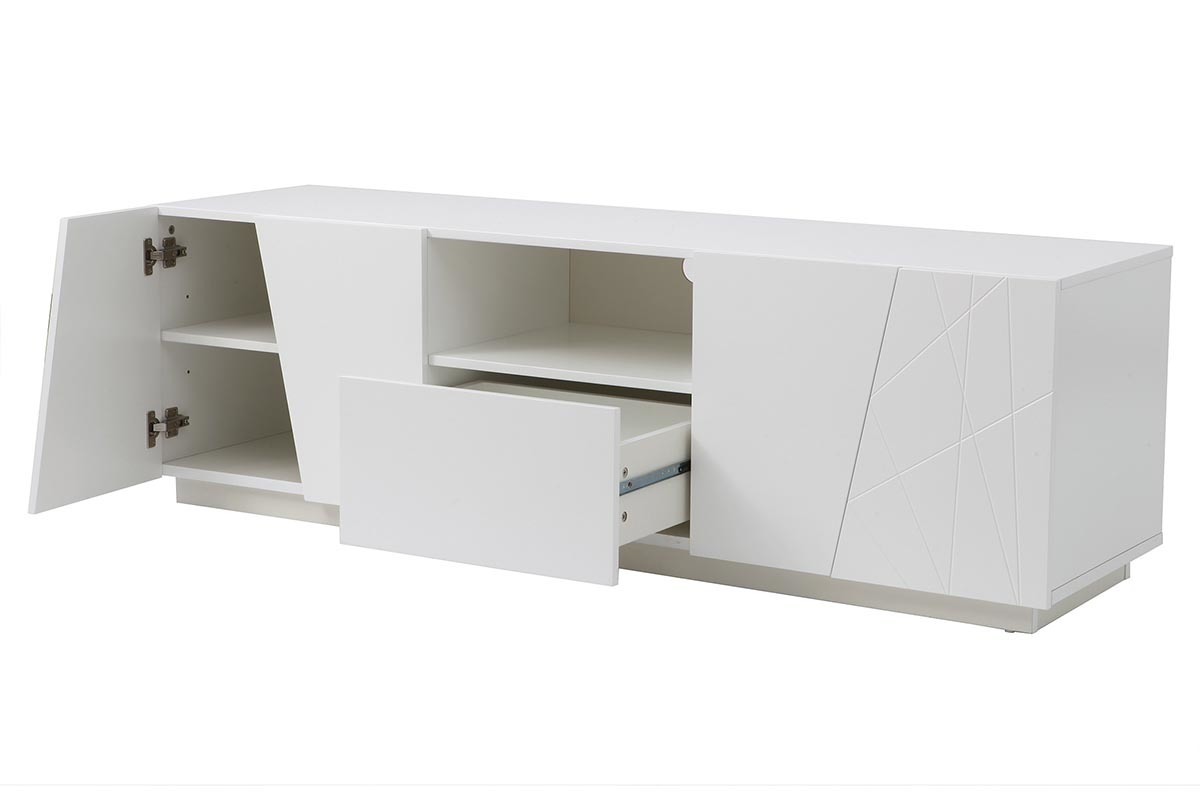 Mueble TV diseo lacado blanco mate ALESSIA