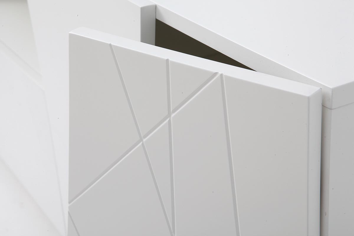 Mueble TV diseo lacado blanco mate ALESSIA