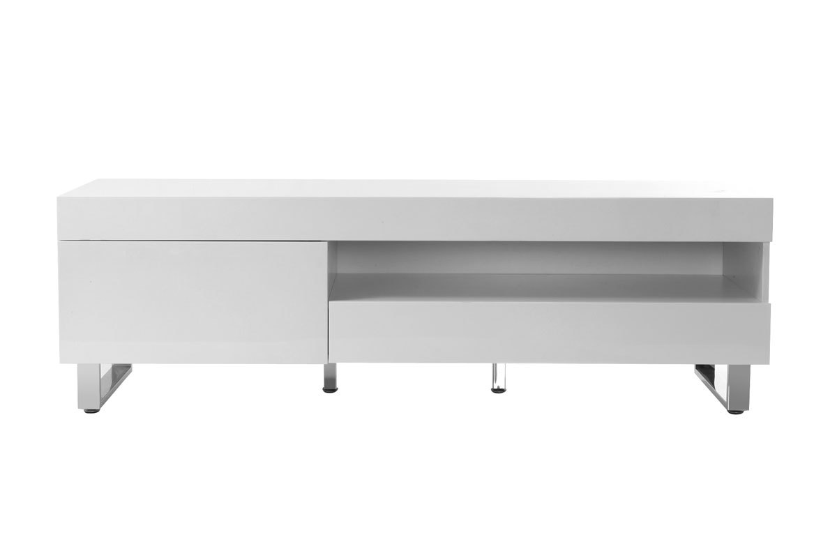 Mueble TV diseo lacado blanco MELHA