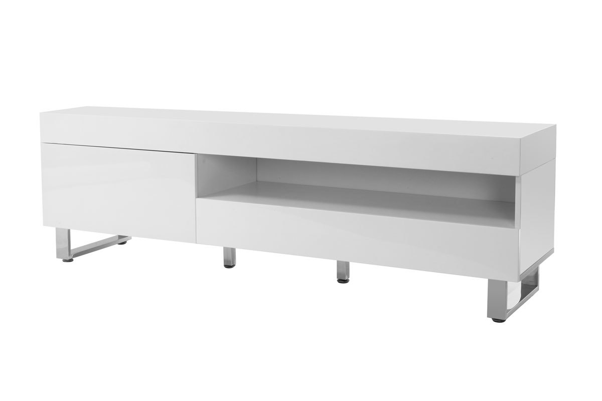 Mueble TV diseo lacado blanco MELHA