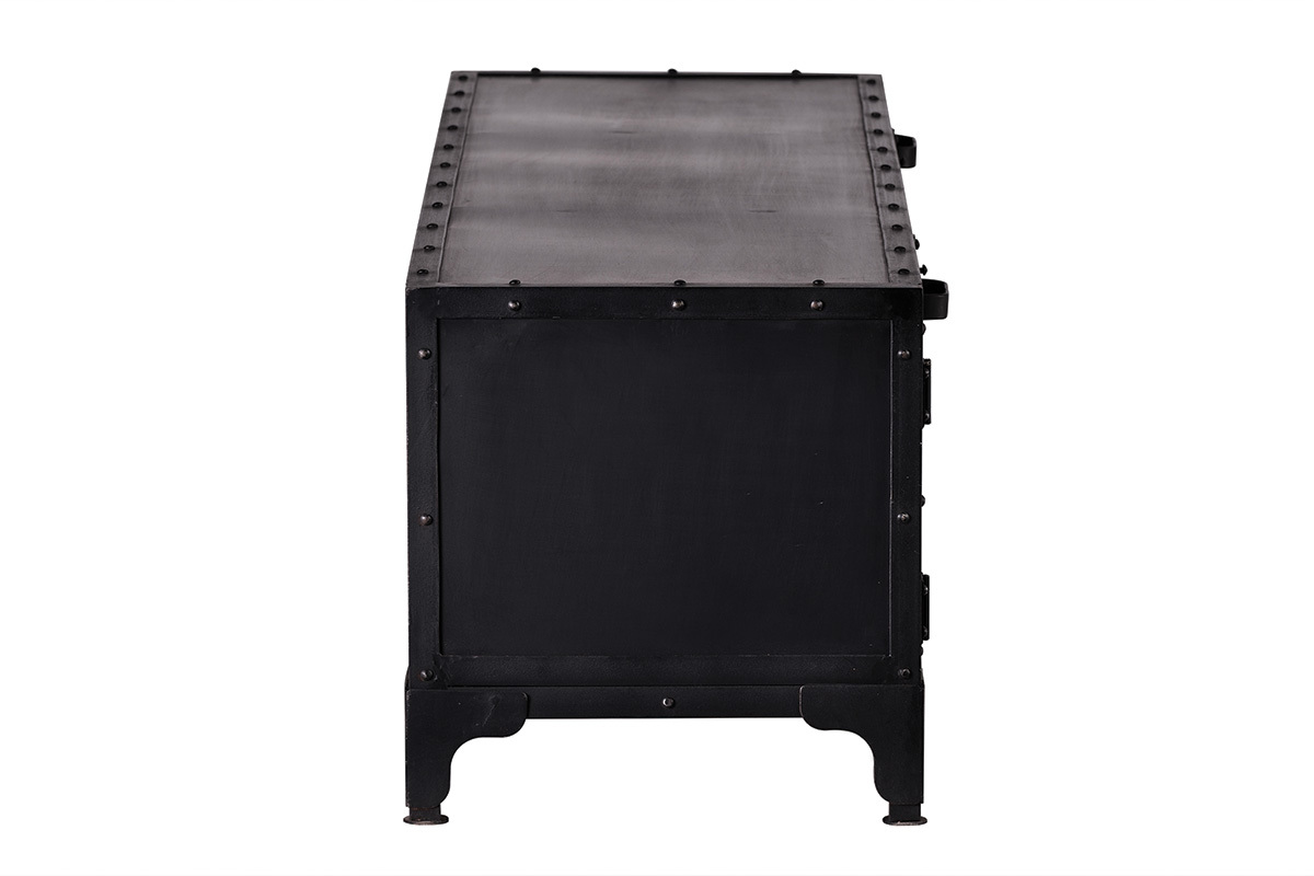 Mueble TV diseo metal negro 150cm FACTORY