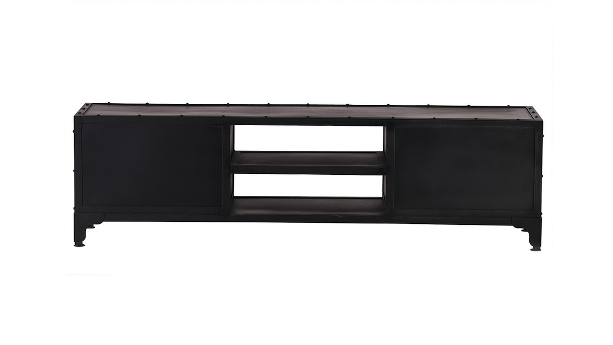 Mueble TV diseño metal negro 150cm FACTORY