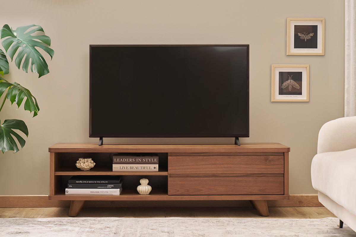 Mueble TV diseo nogal FIFTIES