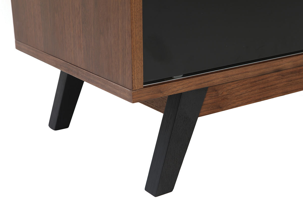 Mueble TV dise�o nogal y negro mate NORMA