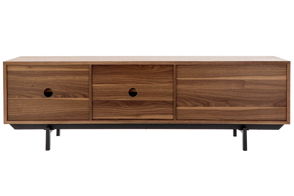 Mueble TV diseo vintage nogal MANNY