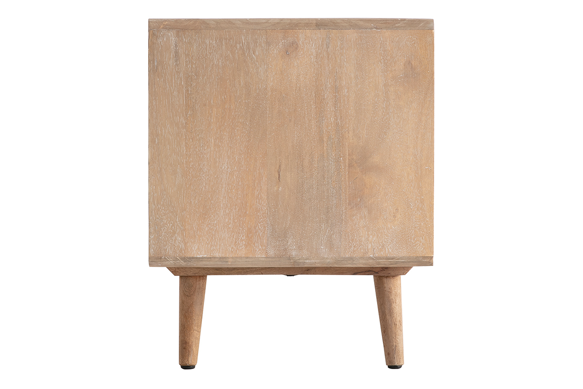 Mueble TV en madera de mango y rejilla trenzada ACANGE