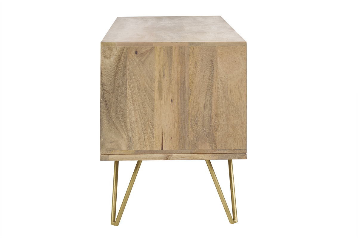 Mueble TV en mango y metal LINIUM