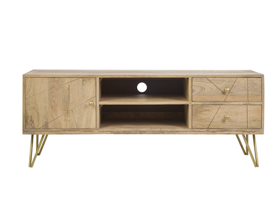 Mueble TV en mango y metal LINIUM
