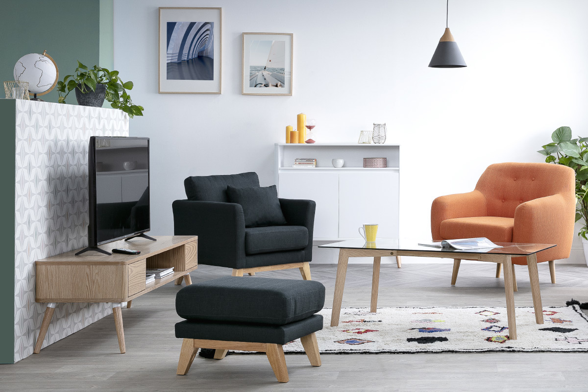 Mueble TV en roble claro TOTEM