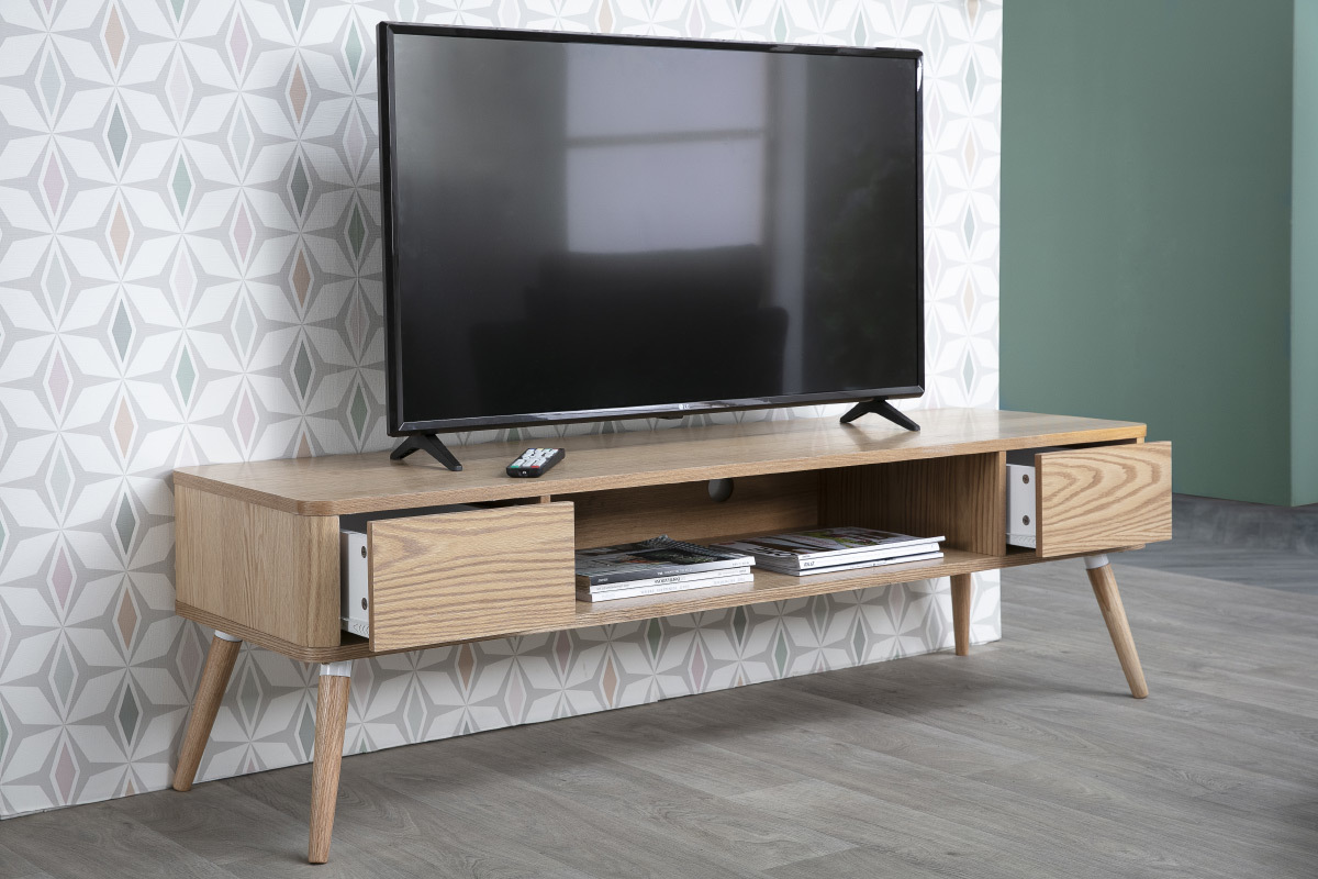 Mueble TV en roble claro TOTEM