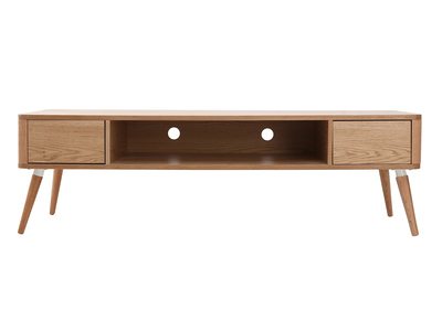 Mueble TV en roble claro TOTEM - Mueble TV en roble claro TOTEM