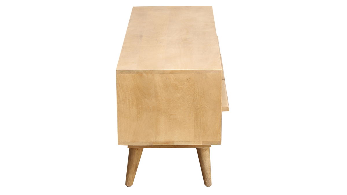 Mueble TV tnico de madera maciza de mango 130cm KAFFIR
