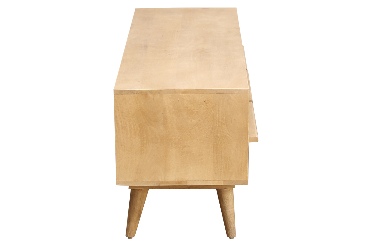 Mueble TV tnico de madera maciza de mango 130cm KAFFIR