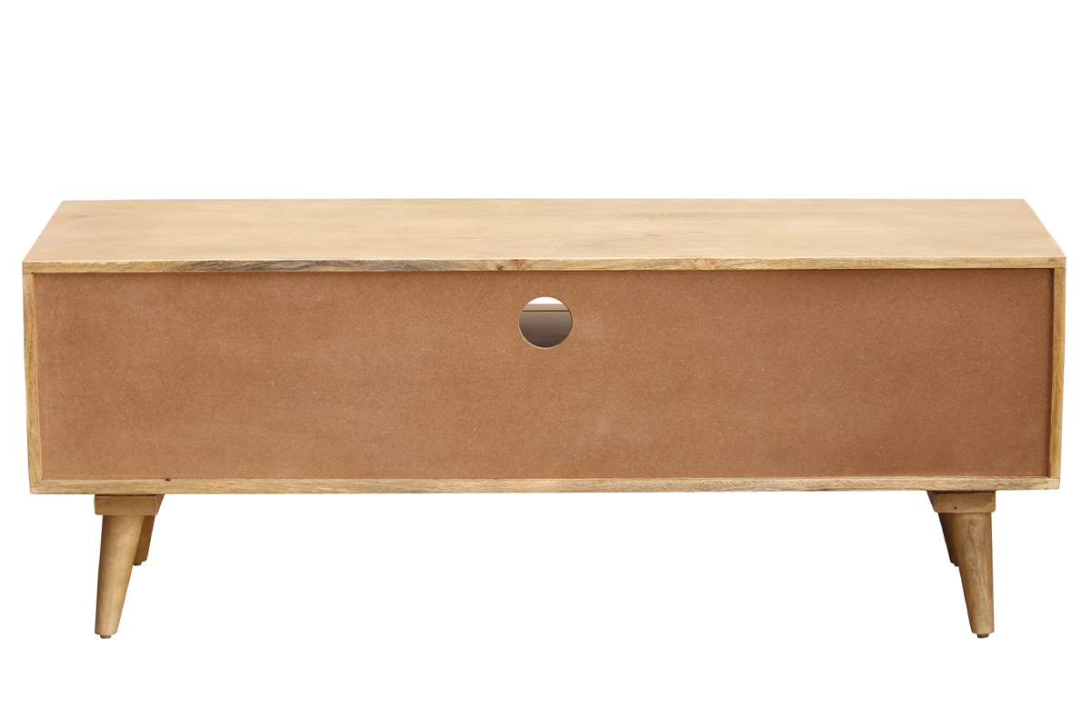 Mueble TV tnico de madera maciza de mango 130cm KAFFIR